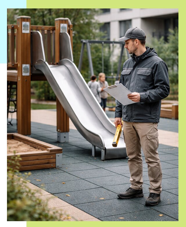 Сертификация детских площадок в Боровичах от 26058 р. | Алешин-Брв