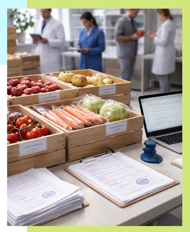 Сертификация овощей и фруктов в Боровичах от 8860 р. | Алешин-Брв