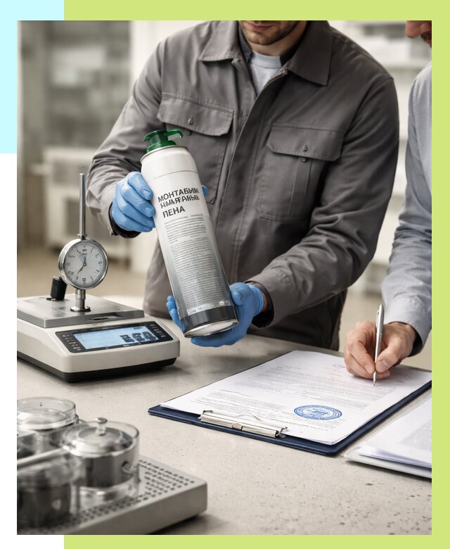 Сертификация монтажной пены в Боровичах от 15635 р. | Алешин-Брв