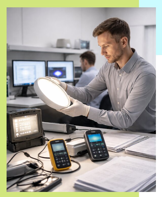 Сертификация светильников в Боровичах: испытания и оформление