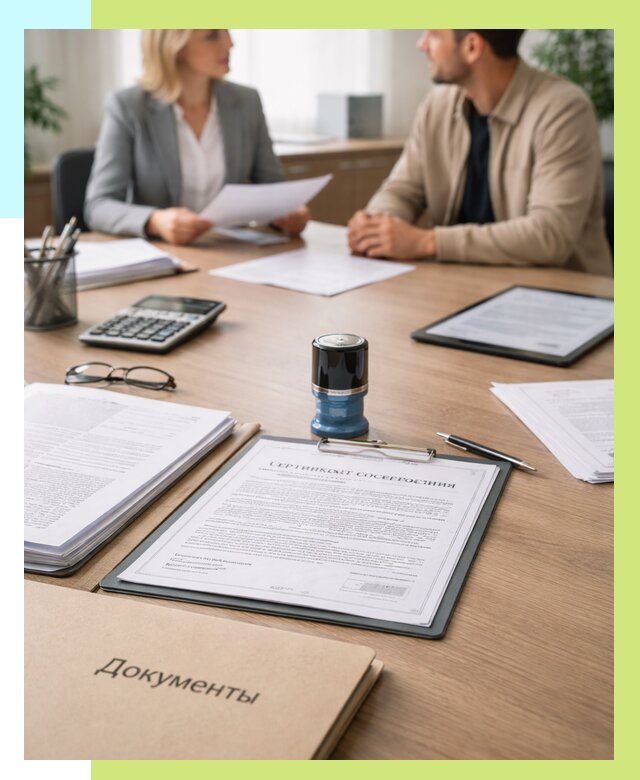 Сертификат соответствия на продукцию в Боровичах от 15635 р.|Алешин-Брв